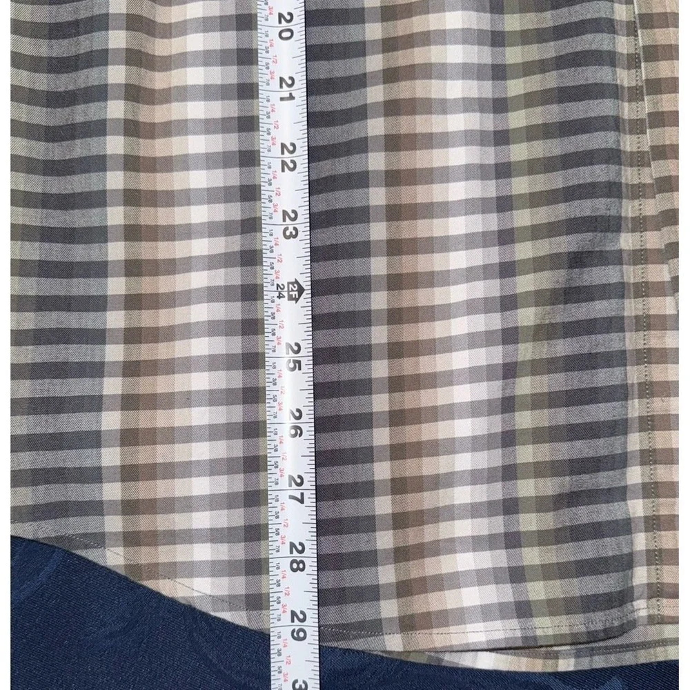 Tommy Bahama Mens Green Tan Striped Shirt Size L Date Night Casual Dancing Club